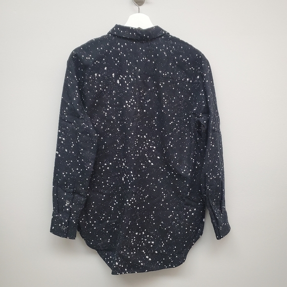 Madewell Star Print Oversized Ex Boyfriend Shirt XS - Picture 5 of 8